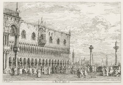 Visninger: Proklamasjonssteinen i Venezia, 1735-1746. av Giovanni Antonio Canal