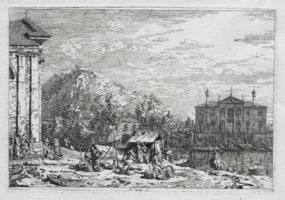 Utsikt over Venezia og omegn: A City Beyond a River, 1700-tallet. av Giovanni Antonio Canal