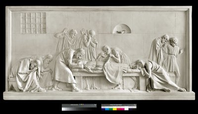 Crito lukker øynene til Sokrates, 1790-92 (gips) av Antonio Canova