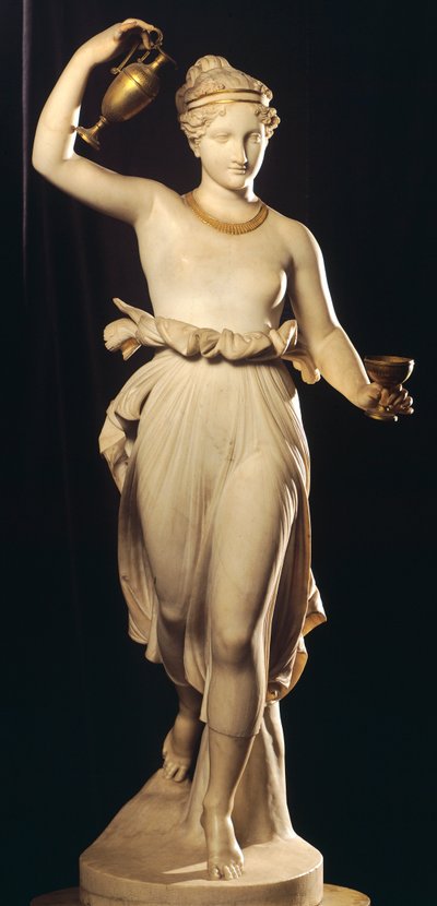 Hebe av Antonio Canova (1757-1822), marmorstatue av Antonio Canova