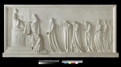 Hecuba tilbyr peplum til Pallas Athena, 1790-92 (gips) av Antonio Canova