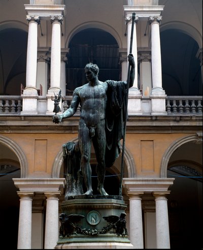 Napoleon Bonaparte (1769-1821) Representerer i mars fredsbevarende bronseskulptur av Antonio Canova (1757-1822) 1809 Søn. 325x125 cm Court of the Palace Brera, Milano av Antonio Canova