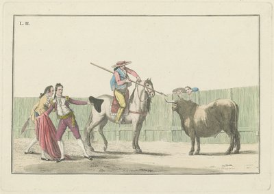 Plate II, fra serien Collection of the Main Actions in a Bullfight av Antonio Carnicero