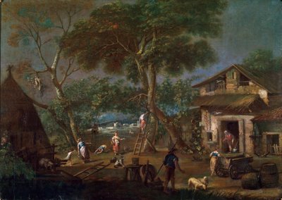 Italiensk landskap, c1750-1795 av Antonio Diziani