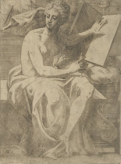 A Sibyl, 1540-45. av Antonio Fantuzzi