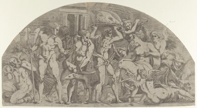 Meleager som bringer villsvinens hode til Atalanta, 1540-45. av Antonio Fantuzzi
