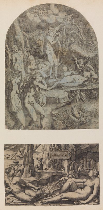 Venus og nymfer som bader, 1543. av Antonio Fantuzzi