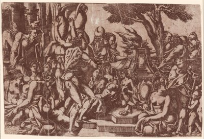 Offer til Priapus av Antonio Fantuzzi after Rosso Fiorentino