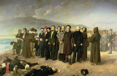 Henrettelse av Jose Maria de Torrijos y Uriarte (1791-1831) og hans følgesvenner i 1831, 1888 av Antonio Gisbert