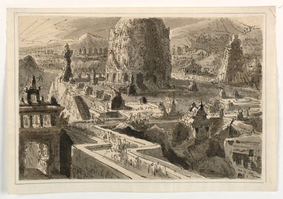 Scenedesign, Oriental Town av Antonio Giuseppe Basoli