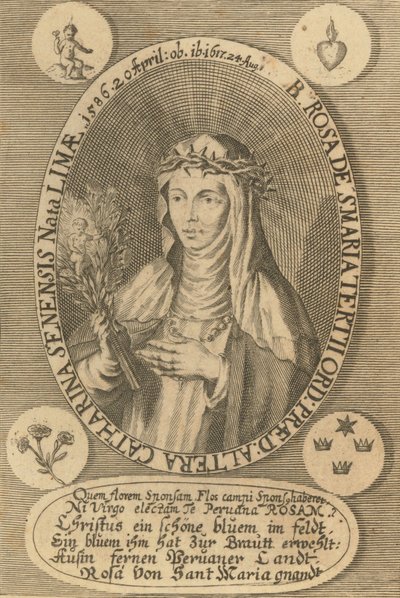 Saint Rose of Lima, 1668. av Antonio González de Acuña