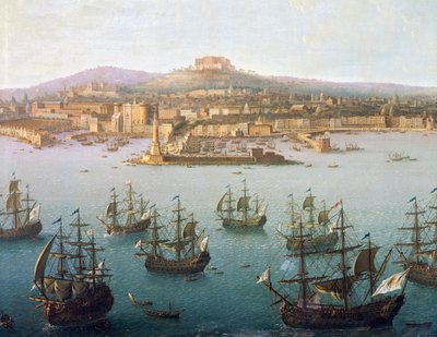 Charles av Bourbon reiser til Spania fra Napoli 7. oktober av Antonio Joli