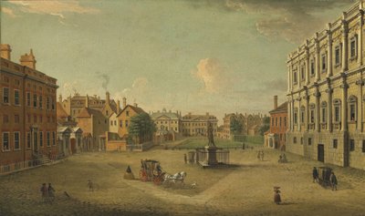 Fire utsikt over London: The Privy Garden, Whitehall av Antonio Joli