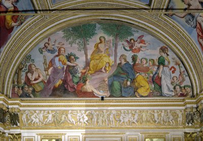 The Hall of Mirrors, Apollo and the Muses (fresco) av Antonio Maria Viani