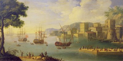 Havnen i Leghorn av Antonio Maria Viani