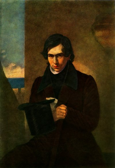 Portrett av poeten Nestor Vasilyevich Kukolnik, 1836, 1965. av Antonio Molinari