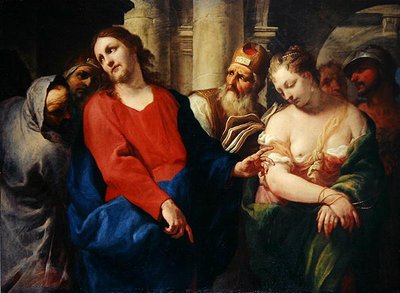 Utroerinnen før Kristus (olje på lerret) av Antonio Molinari