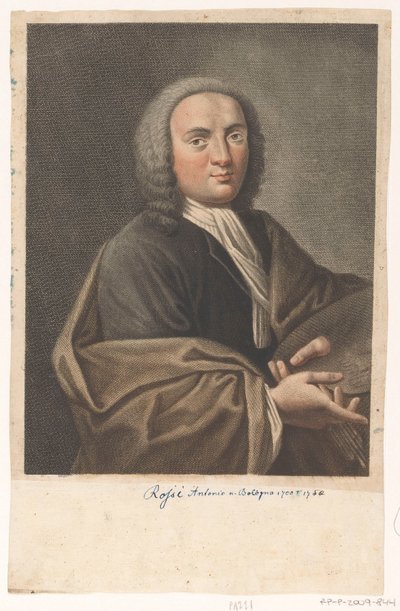 Portrett av kunstneren Antonio Rossi av Antonio Pazzi