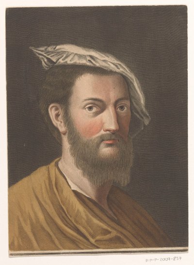 Portrett av kunstneren Francesco Primaticcio Portretter av kunstnere (serietittel) av Antonio Pazzi