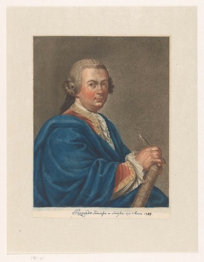 Portrett av kunstneren Francisco Preciado de la Vega Portretter av kunstnere av Antonio Pazzi