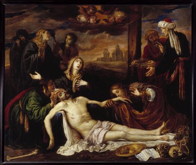 Deponering av korset eller Pieta (olje på lerret) av Antonio Pereda y Salgado