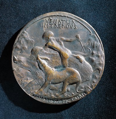 Bronsemedalje av Alfonso V av Aragon (1394–1458) av Antonio Pisanello