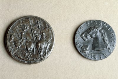 Medalje av Francesco Sforza, herre av Cremona, til hest (bronse) av Antonio Pisanello