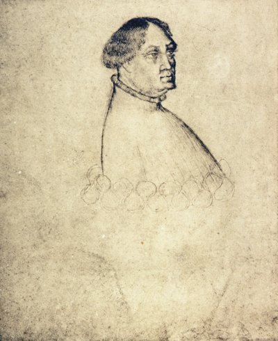 Portrett av Giangaleazzo Visconti (1351-1402) (kritt på papir) av Antonio Pisanello