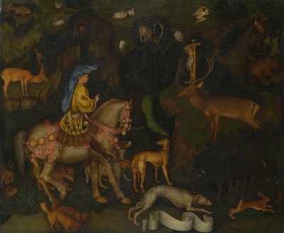 Visjonen om Saint Eustace, ca. 1440 av Antonio Pisanello