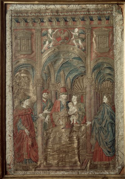 Silke- og gullbroderi etter en tegning av Antonio Pollaiolo (Benci eller Pollaiuolo) (ca. 1431-1498) 1466-1480 Cabinet of Design and Stamps, Uffizi, Firenze av Antonio Pollaiuolo