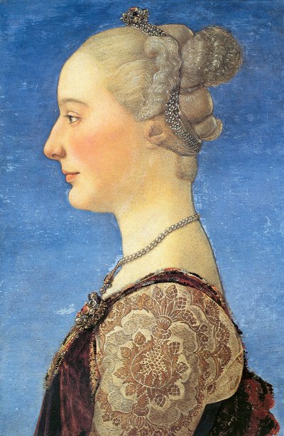 Portrett av en ung kvinne, 1475 av Antonio Pollaiuolo