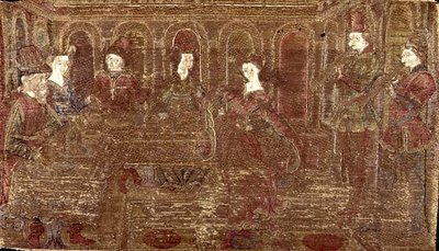 The Dance of Salome, billedvev som skildrer scener fra helgenens liv (tekstil) av Antonio Pollaiuolo
