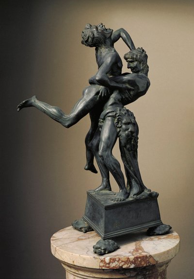 De tolv verkene til Hercules: "" Heracles (Hercules) Lift the Giant Ante"" Bronseskulptur av Antonio Benci kalt Le Pollaiolo (Pollaiuolo) (1431-1498) 1475 Dim. 45 cm Museo del Bargello, Firenze av Antonio Pollaiuolo