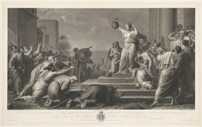 Judith viser hodet til Holofernes til folket av Antonio Ricciani