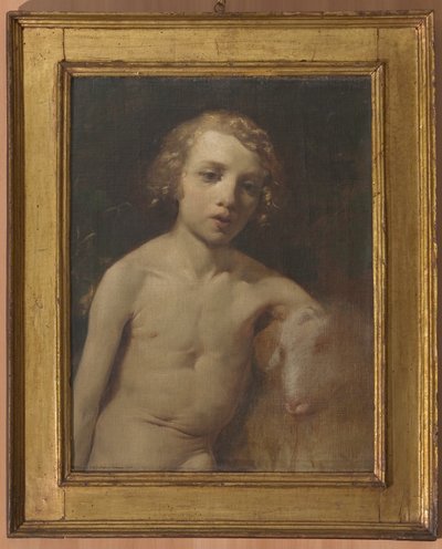 San Giovannino (Spedbarn St. John) (olje på lerret) av Antonio Simonazzi