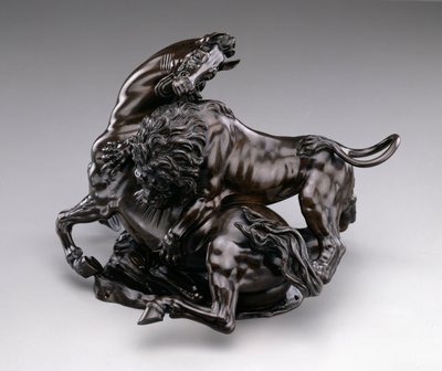 Løve angripende hest. ca. 1580/90 av Antonio Susini