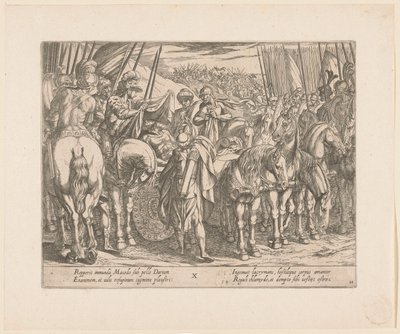 Alexander den store finner liket av Darius The Deeds of Alexander the Great (serietittel) Alexandri magni praecipvae res gestae (serietittel) av Antonio Tempesta