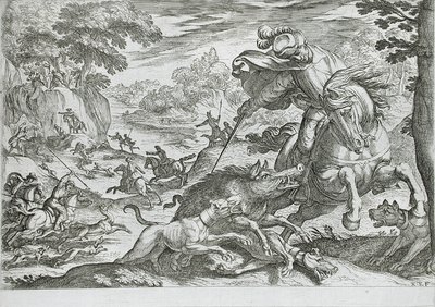 Villsvinjakt av Antonio Tempesta