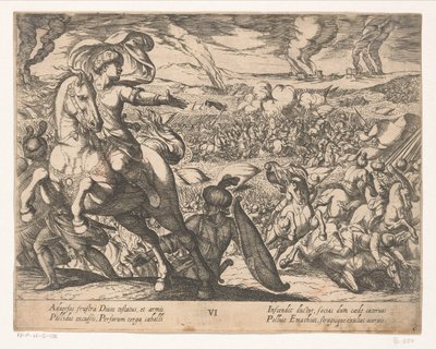 Darius flykter fra slagmarken The Deeds of Alexander the Great (serietittel) Alexandri magni praecipvae res gestae (serietittel) av Antonio Tempesta