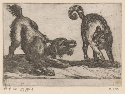En hund som kjemper mot en katt Kampdyr (serietittel) av Antonio Tempesta