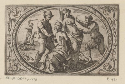 H. Licidia i H. Margarita Romeinse martelaressen (serietittel) Imagini di moltes vergini Rom i martyrium (serietittel) av Antonio Tempesta