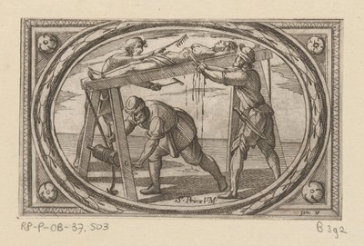 H. Prisca Romeinse martelaressen (serietittel) Imagini di moltes vergini Rom i martyrium (serietittel) av Antonio Tempesta