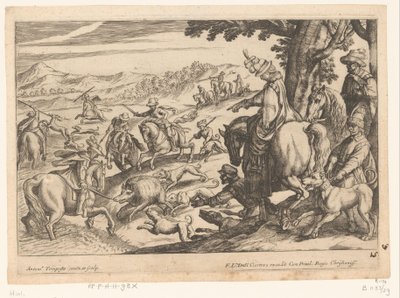 Villsvin- og rådyrjakt Jaktscener (del 5) (serietittel) av Antonio Tempesta