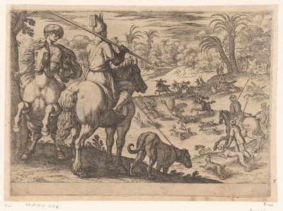 Strutsjakt Jaktscener (del 6) (serietittel) av Antonio Tempesta