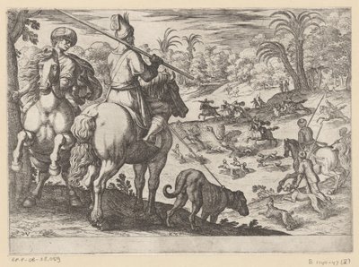 Strutsjakt Jaktscener (del 6) (serietittel) av Antonio Tempesta