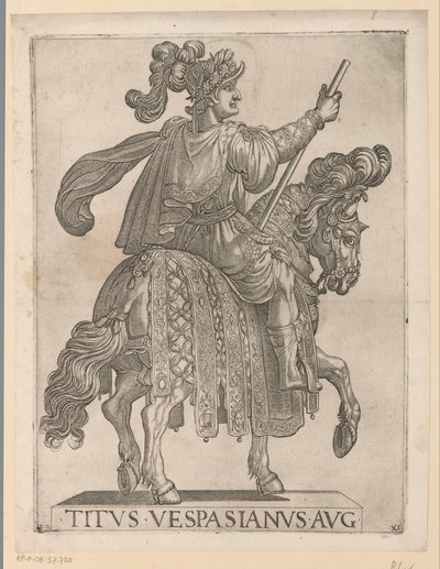 Keiser Titus til hest Første tolv romerske keisere til hest (serietittel) XII caesares in equestri (serietittel) av Antonio Tempesta