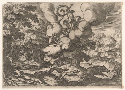 Landskap med Adonis død Landskap med mytologiske scener (serietittel) av Antonio Tempesta