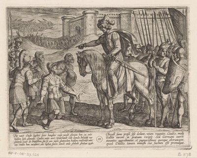 Menn fra festningen overgir seg til Julius Civilis De bataviske krigene mot romerne (serietittel) Batavorum cum Romanis Bellum (serietittel) av Antonio Tempesta