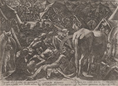Plate 14: Gideon Terrorizing the Enemy Camp, fra 