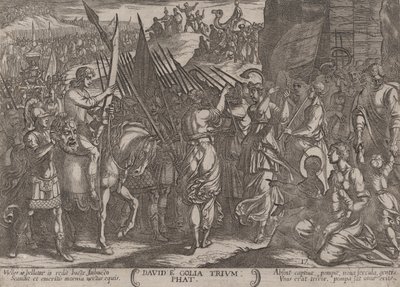 Plate 17: David vender tilbake i triumf med hodet til Goliat, fra 